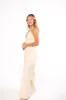 Midweek 100% Cotton Denim Jumpsuit in Ivory sold by Worth Collective