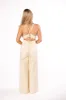 Midweek 100% Cotton Denim Jumpsuit in Ivory sold by Worth Collective