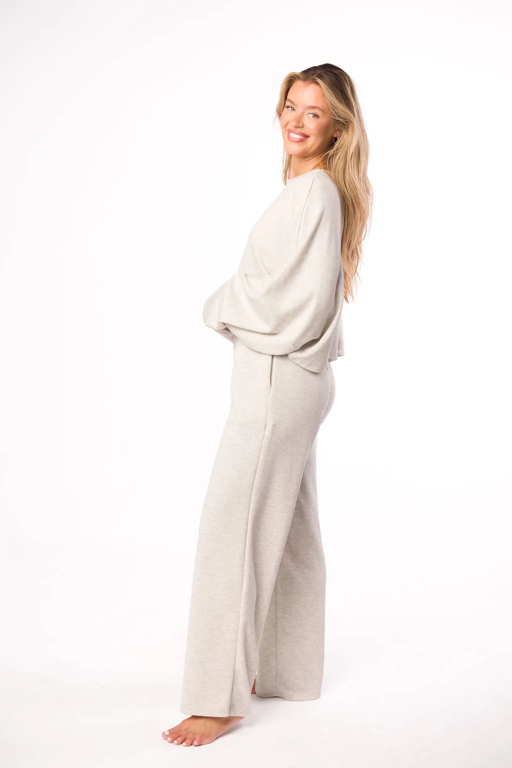 Mia Dolman Crop Top in Ash Grey sold by Worth Collective product image thumbnail 4