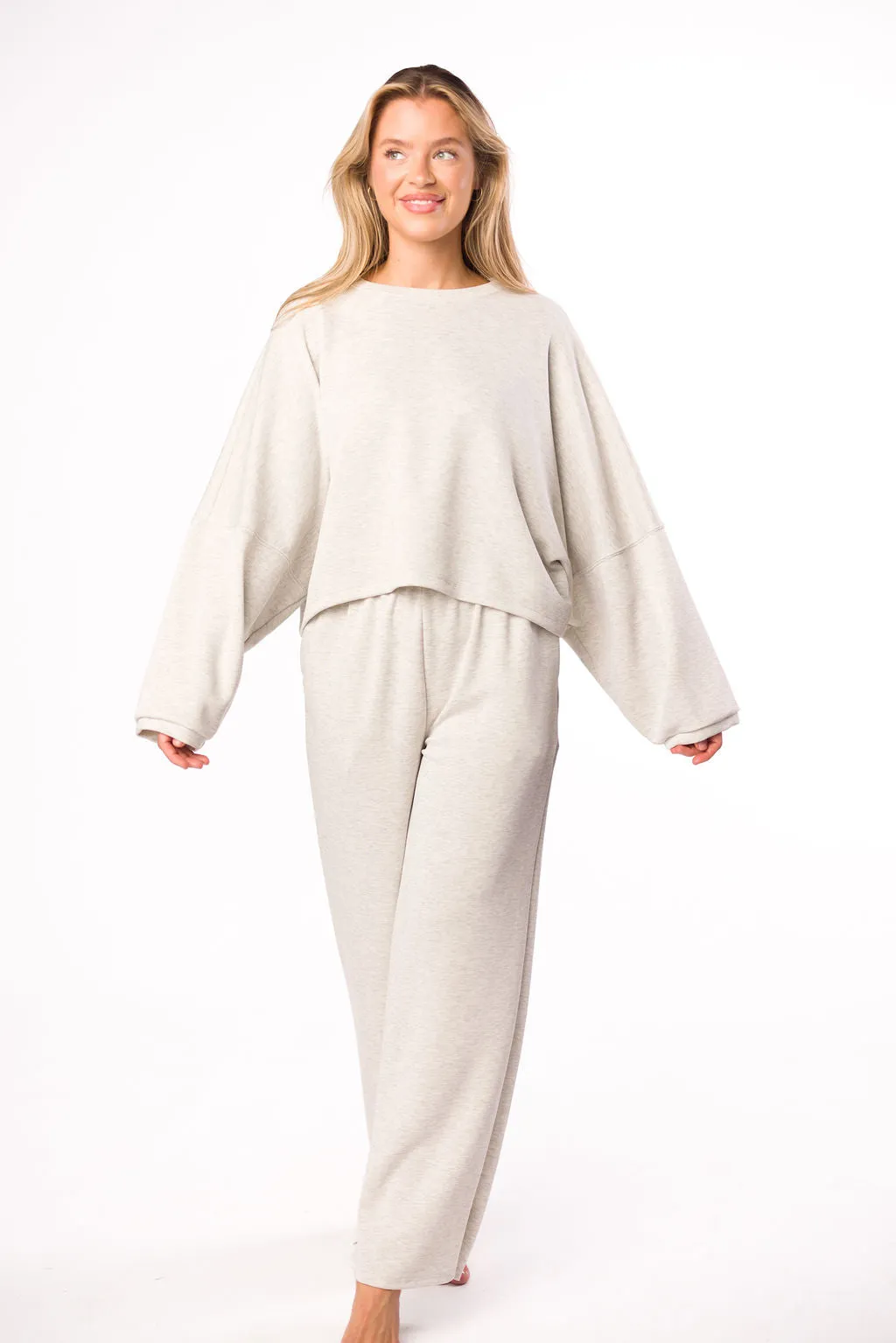 Mia Dolman Crop Top in Ash Grey sold by Worth Collective product image thumbnail 3