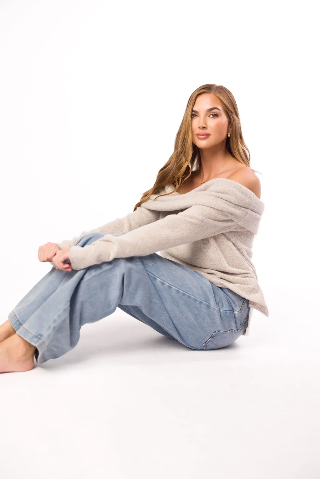 Set the Mood Top in Light Grey sold by Worth Collective product image thumbnail 2