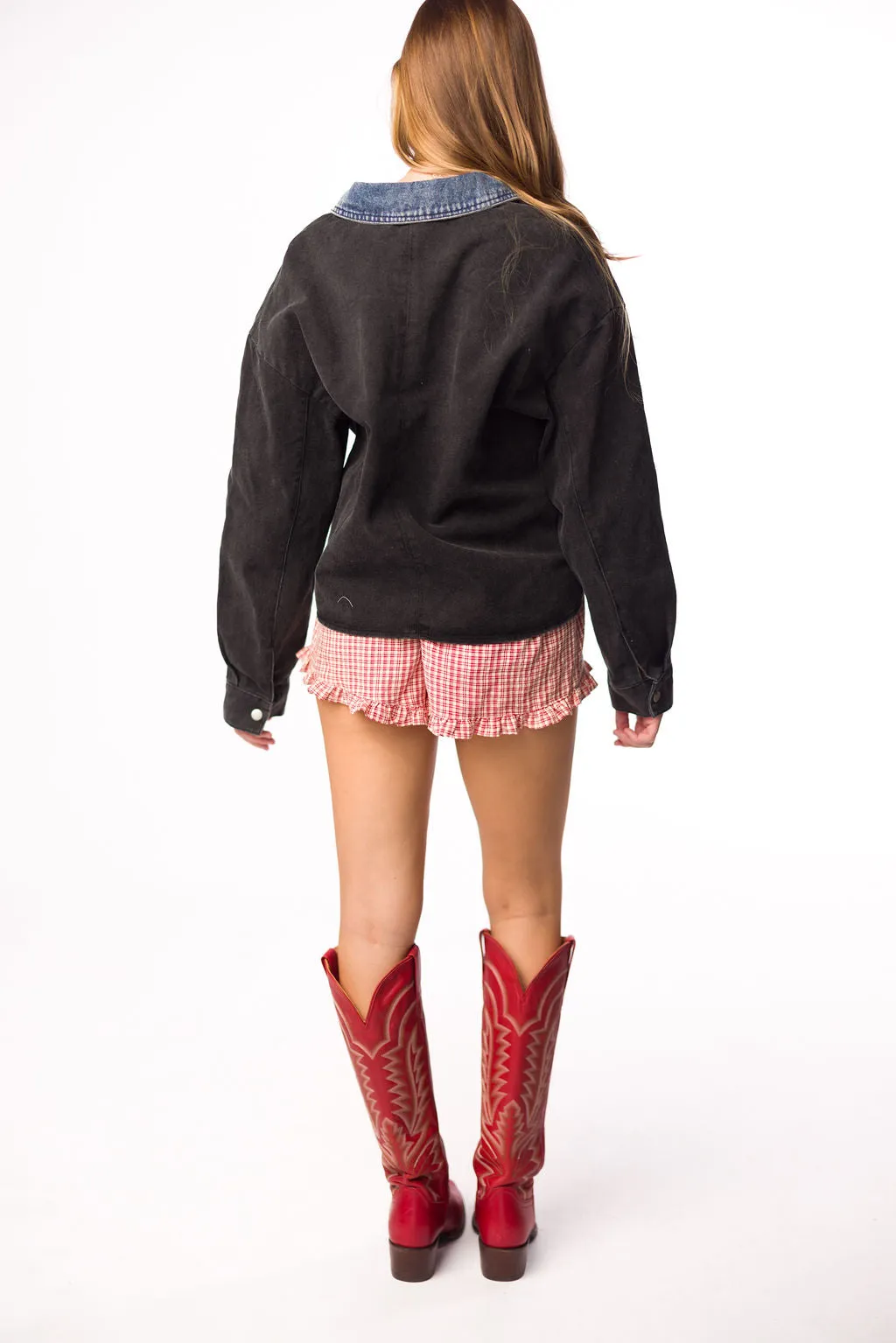 Robin Contrast Denim Jacket in Denim sold by Worth Collective product image thumbnail 5