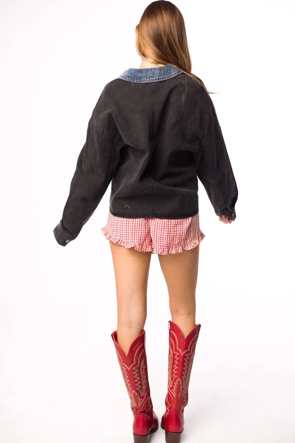 Robin Contrast Denim Jacket in Denim sold by Worth Collective product image thumbnail 4