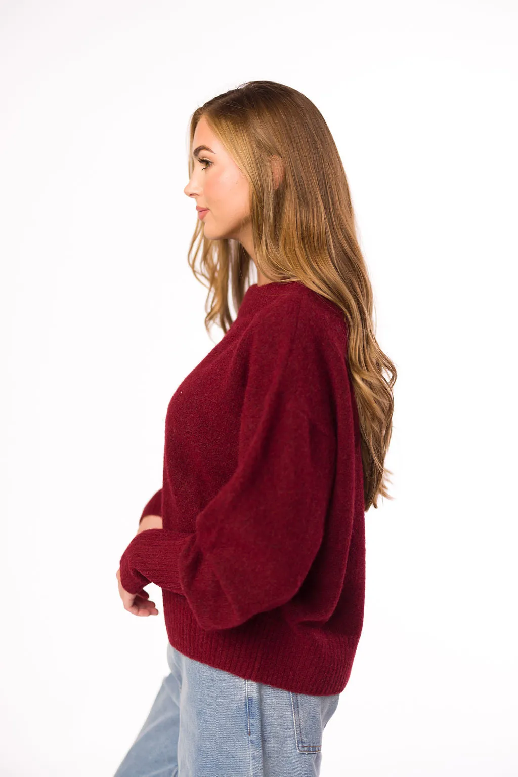 Julien Sweater in Burgundy sold by Worth Collective product image thumbnail 2