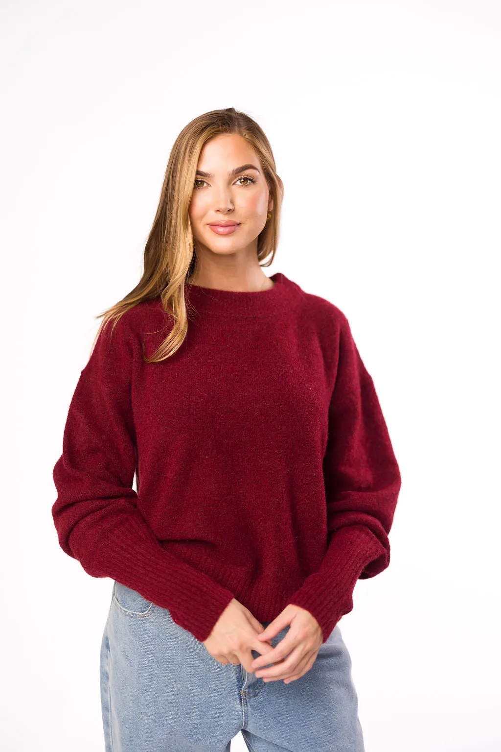 Julien Sweater in Burgundy sold by Worth Collective product image thumbnail 4
