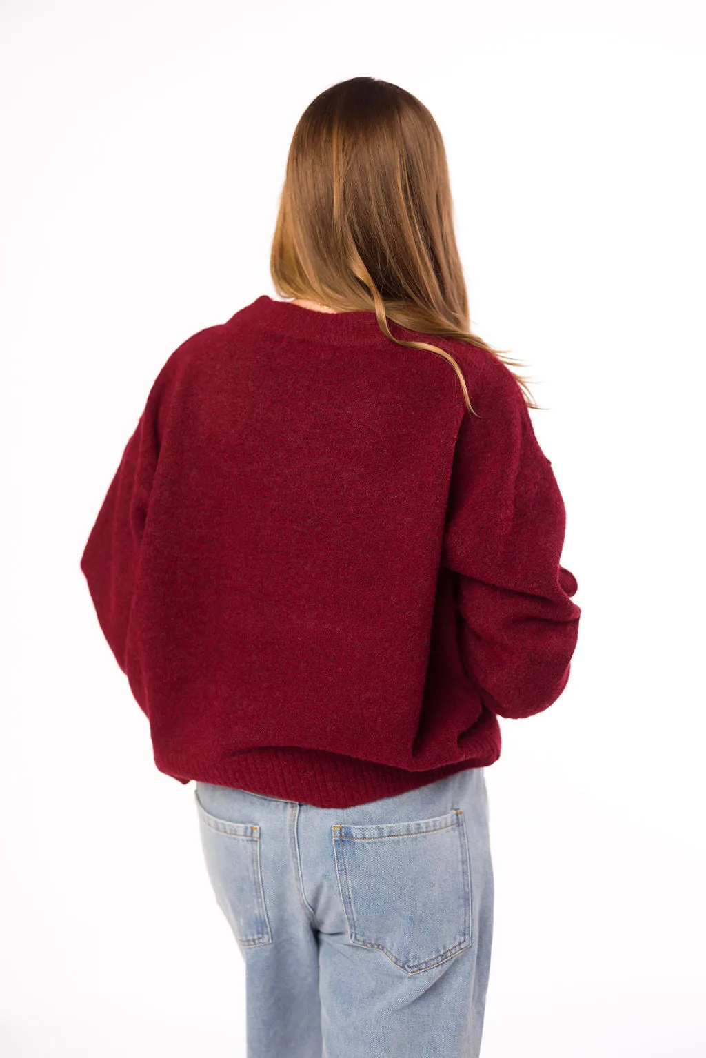 Julien Sweater in Burgundy sold by Worth Collective product image thumbnail 3