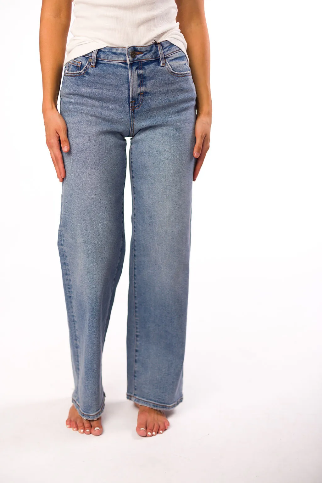 Tracey High Rise Relaxed Denim with Straight Leg in Dark sold by Worth Collective product image thumbnail 3