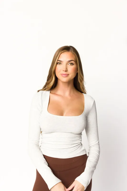 Be Mine Long Sleeve Top in Carrara sold by Worth Collective