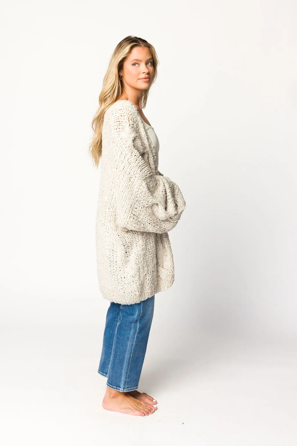 Aspen Cardigan in White Smoke sold by Worth Collective product image thumbnail 3