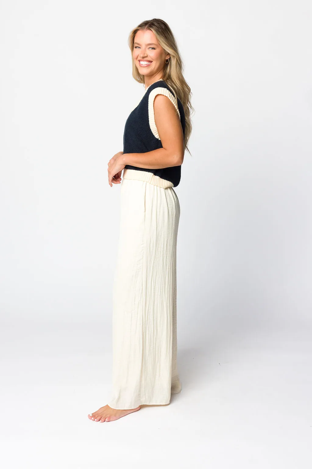 Sylana Sweater Vest in Dark Navy sold by Worth Collective product image thumbnail 5