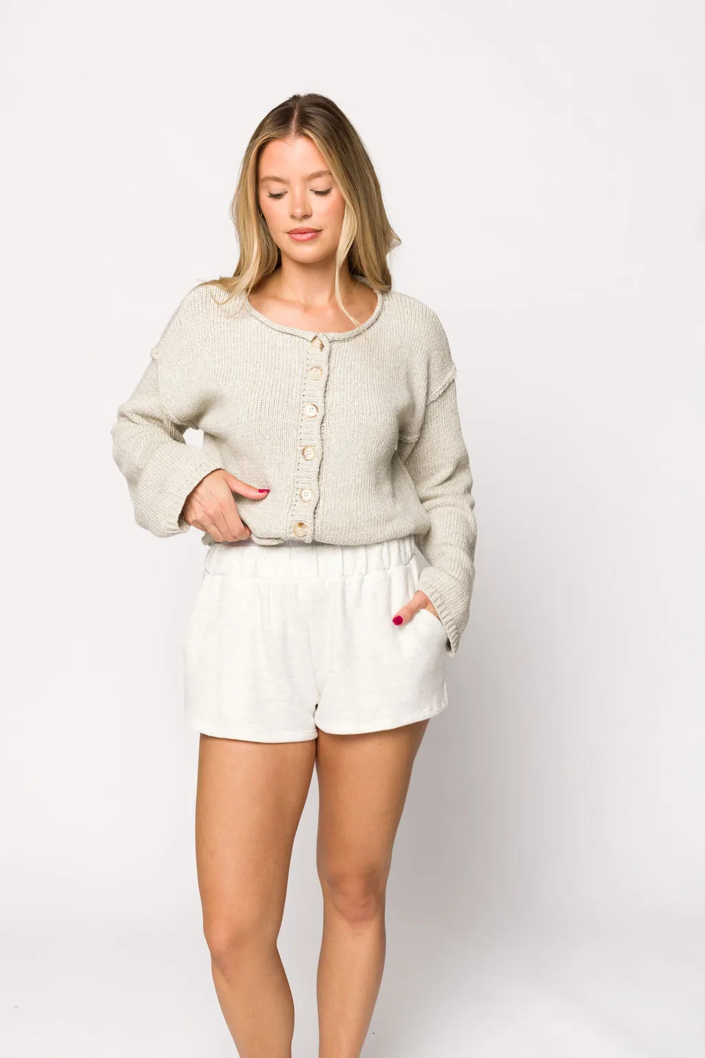 Erin Double Waistband Boxer Short in Ash Grey sold by Worth Collective product image thumbnail 2