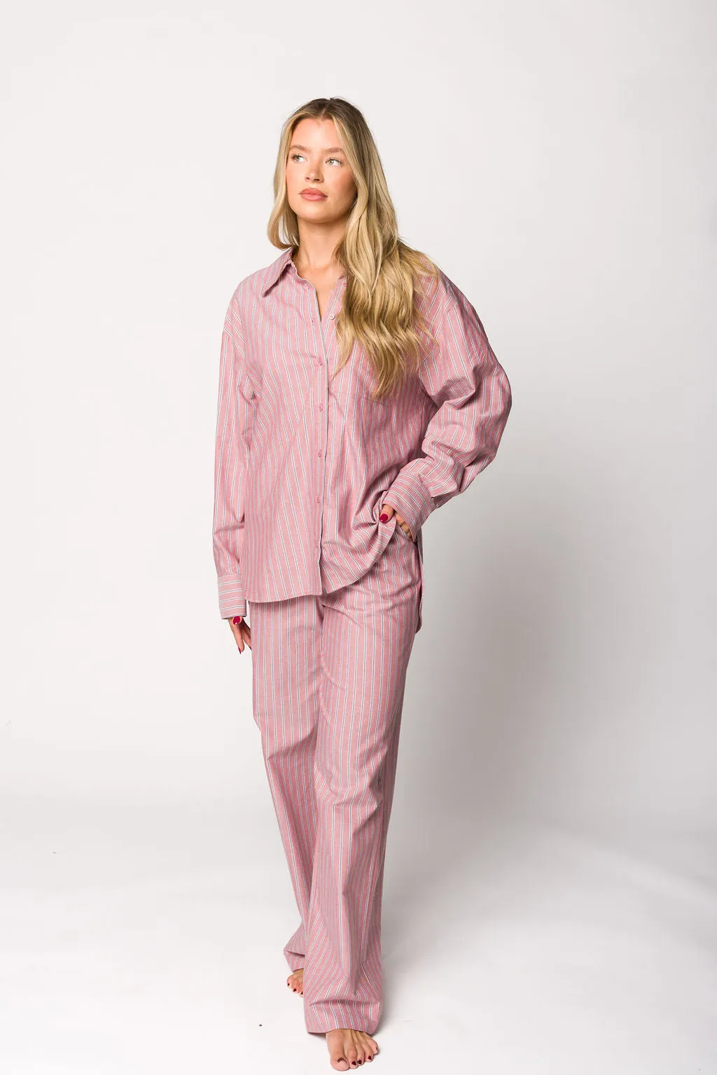 Ex-Boyfriend Shirt in Nantucket Stripe - Nursing Friendly *Final-Sale* sold by Worth Collective product image thumbnail 3