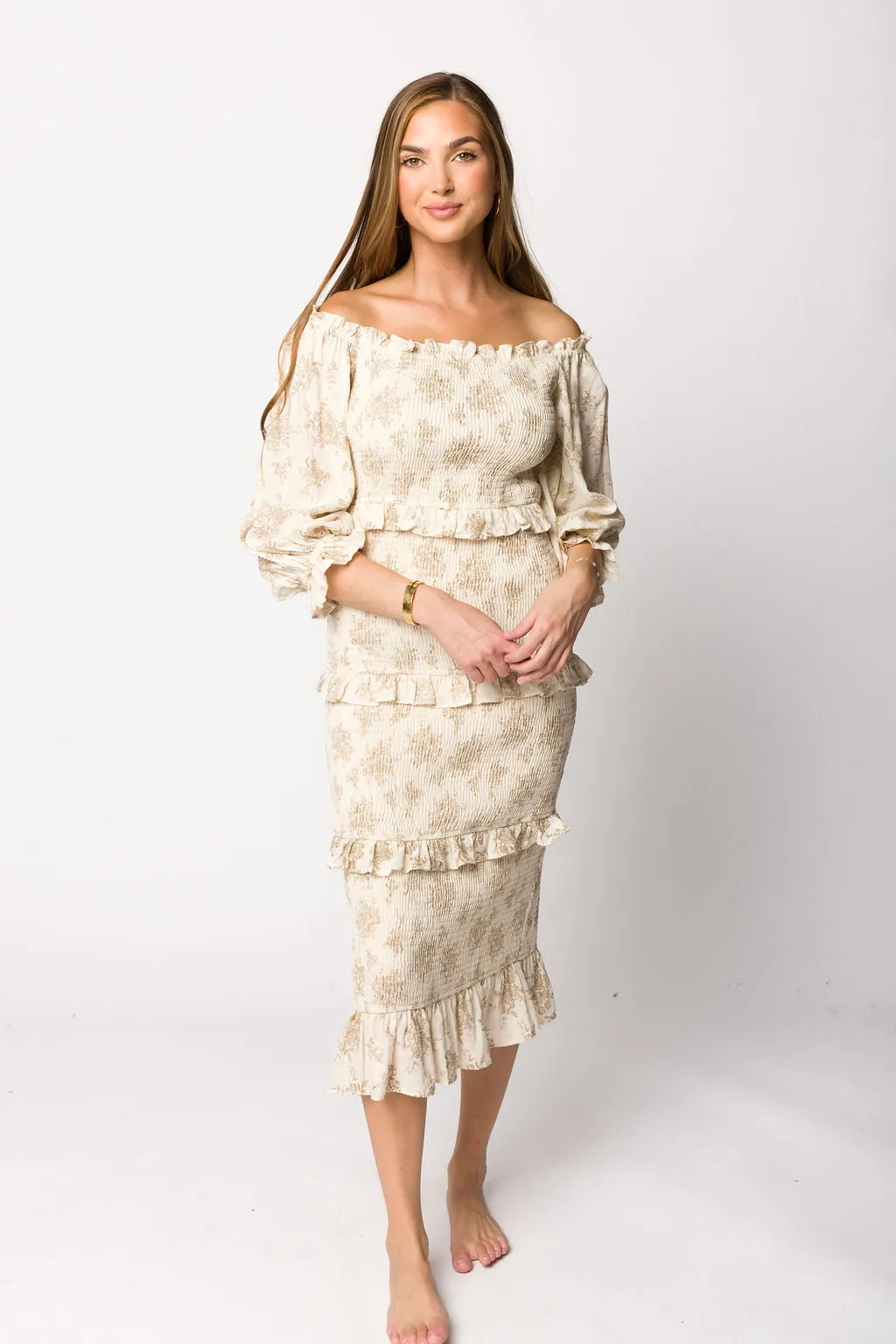 The Chloe Midi Dress in Brown - Bump Friendly *Final-Sale* sold by Worth Collective product image thumbnail 4