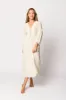 Hunter 100% Cotton Gauze Midi Dress in Natural/Brown Floral Bump Friendly (Fully Lined) sold by Worth Collective
