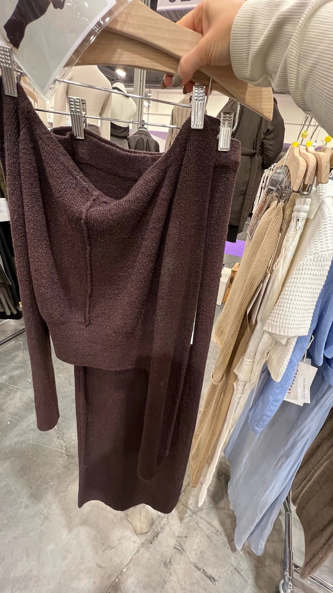 Bella Two Piece Sweater Set in Cabernet sold by Worth Collective product image thumbnail 2