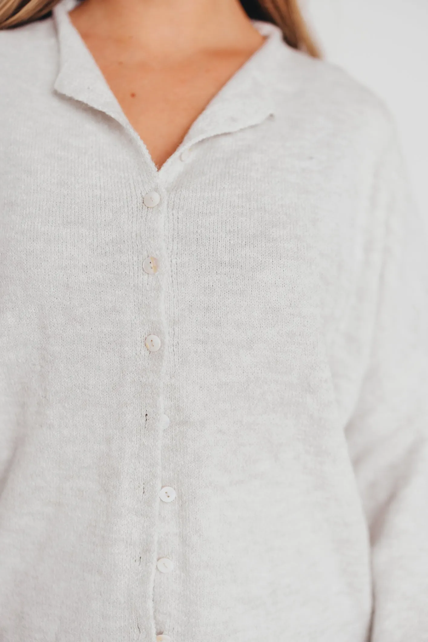 Piper Cardigan Top in Light Grey sold by Worth Collective product image thumbnail 3