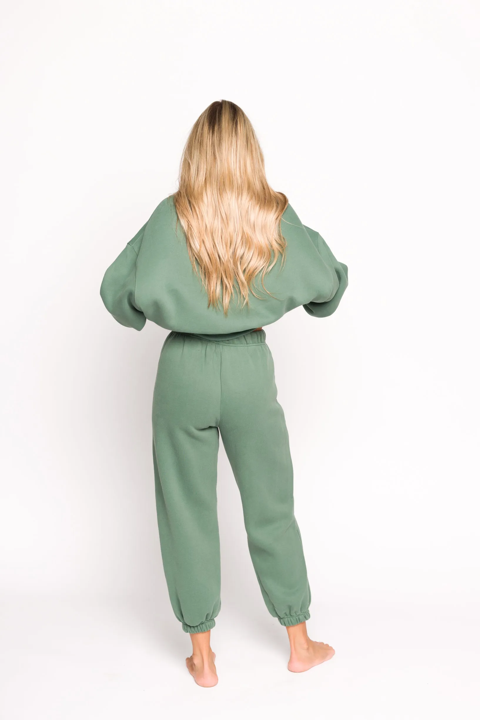 Comfy Cozy Jogger Sweatpants in Pine (Sold Separately) sold by Worth Collective product image thumbnail 2