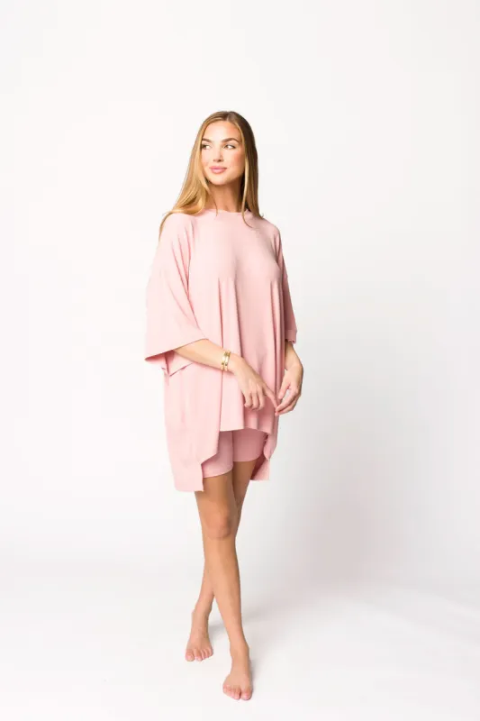 All Weekend Long Set - Short Sleeves - in Perfect Pink sold by Worth Collective