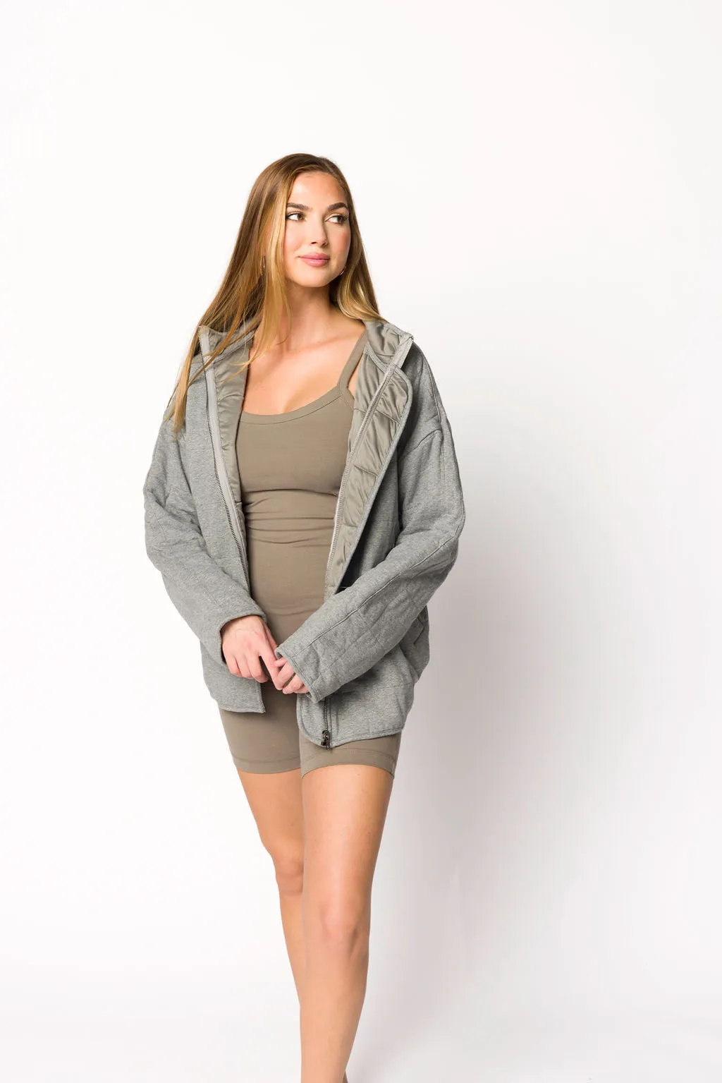 Cecilia Quilted Jacket in Grey sold by Worth Collective product image thumbnail 4