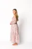 Atlas Rouched Midi Dress in Purple/Blush Floral sold by Worth Collective