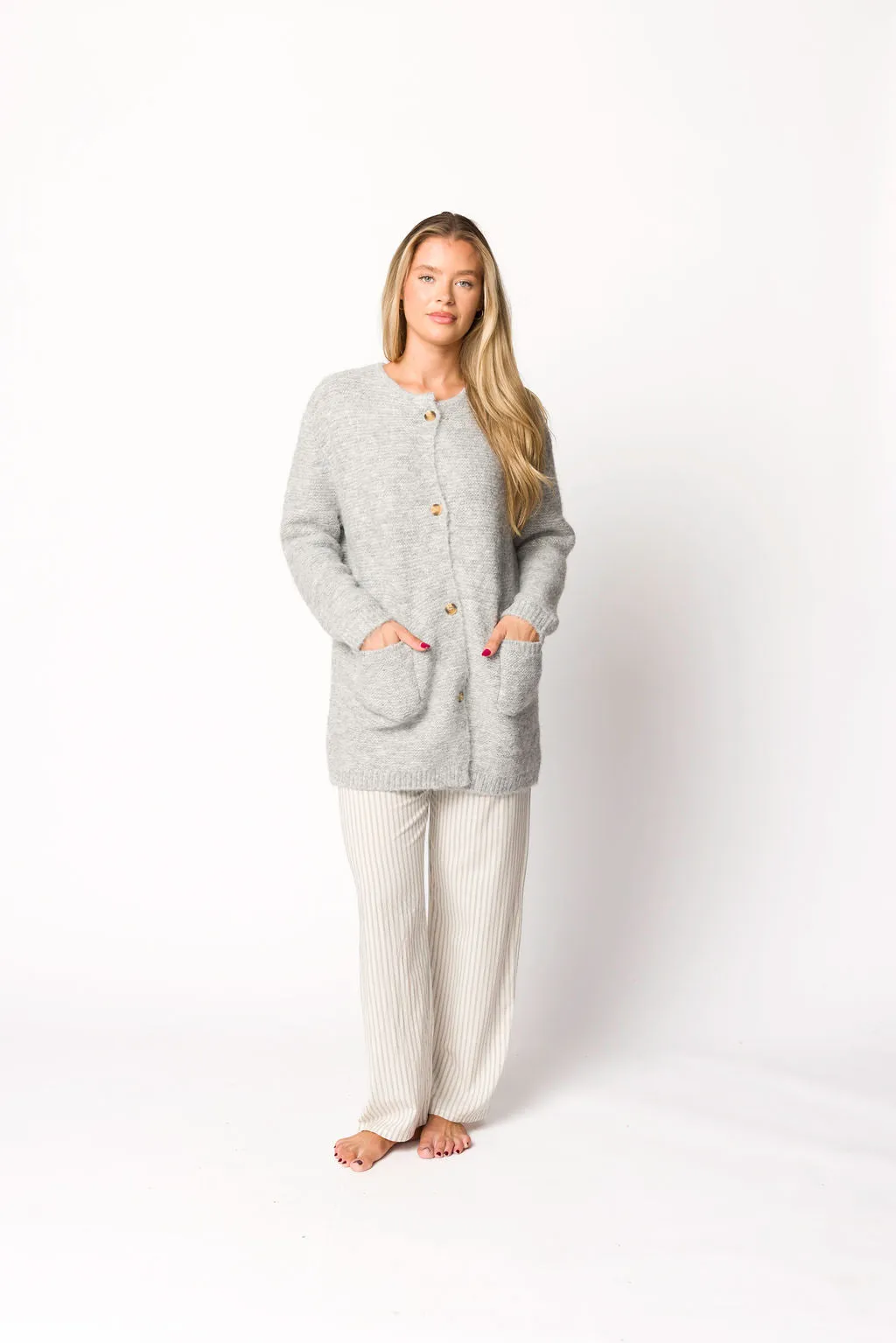 Julie Striped Cotton Pants in Ivory/Black sold by Worth Collective product image thumbnail 5