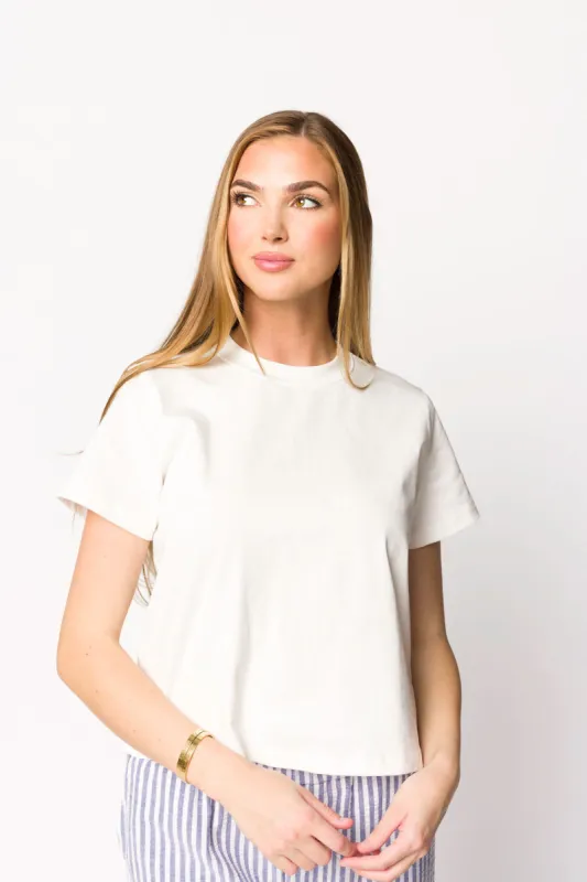 The Lanie Top in White sold by Worth Collective