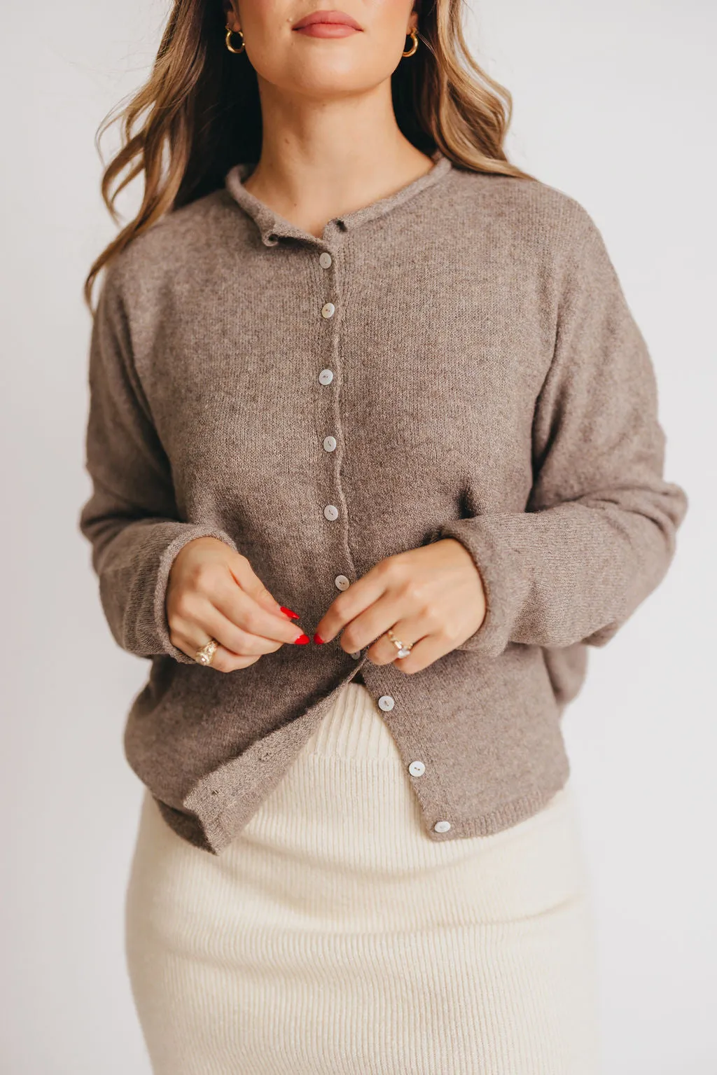 Piper Cardigan Top in Mocha sold by Worth Collective product image thumbnail 3