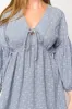Hunter 100% Cotton Gauze Midi Dress in Indigo - Bump Friendly sold by Worth Collective