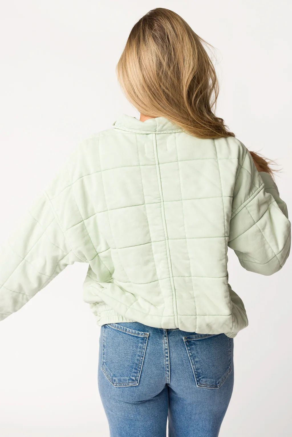 It's All Good Quilted Washed Jacket in Mint sold by Worth Collective product image thumbnail 5
