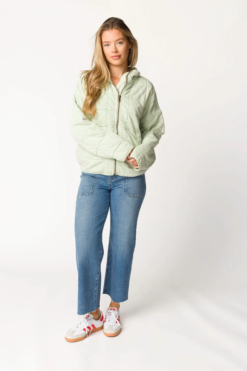 It's All Good Quilted Washed Jacket in Mint sold by Worth Collective product image thumbnail 2