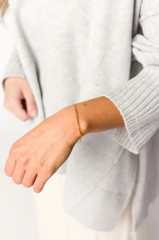 The Casey Chain Bracelet in Gold sold by Worth Collective