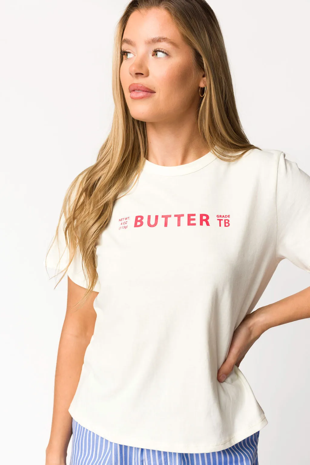 Butter Graphic T-Shirt in Cream sold by Worth Collective product image thumbnail 2