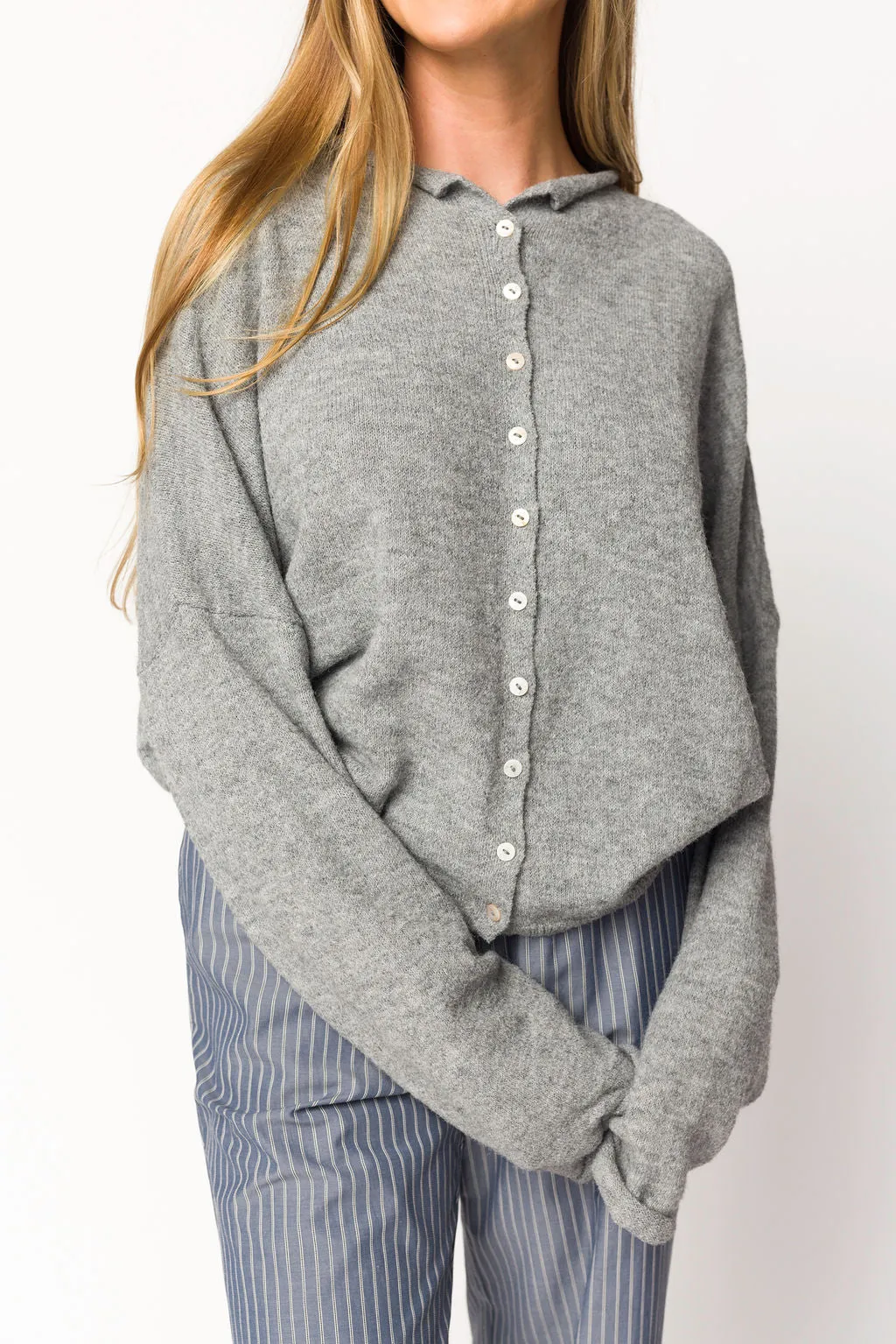 Piper Cardigan in Heather Grey sold by Worth Collective product image thumbnail 2