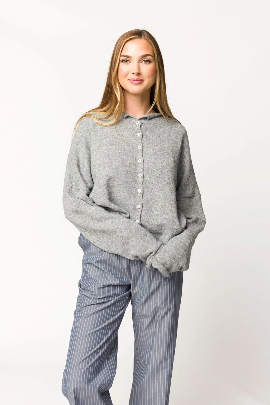 Piper Cardigan in Heather Grey sold by Worth Collective product image thumbnail 4