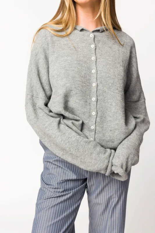 Piper Cardigan in Heather Grey sold by Worth Collective