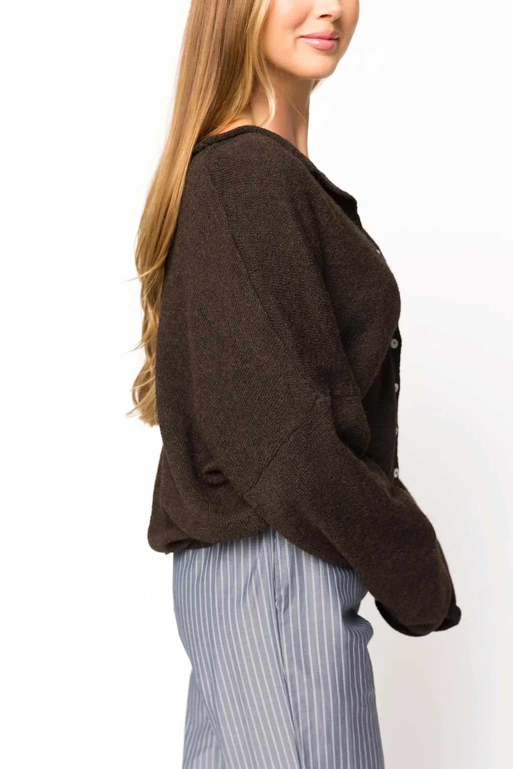 Piper Cardigan Top in Chocolate sold by Worth Collective product image thumbnail 2