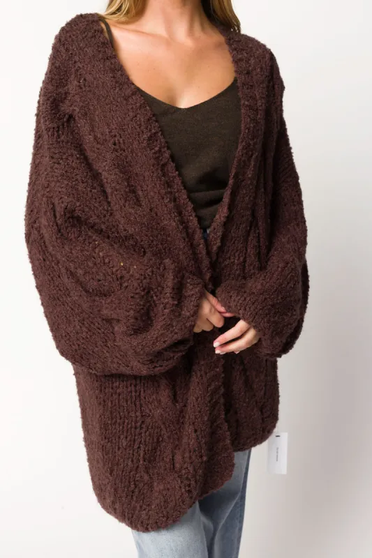 Aspen Cardigan in Espresso sold by Worth Collective