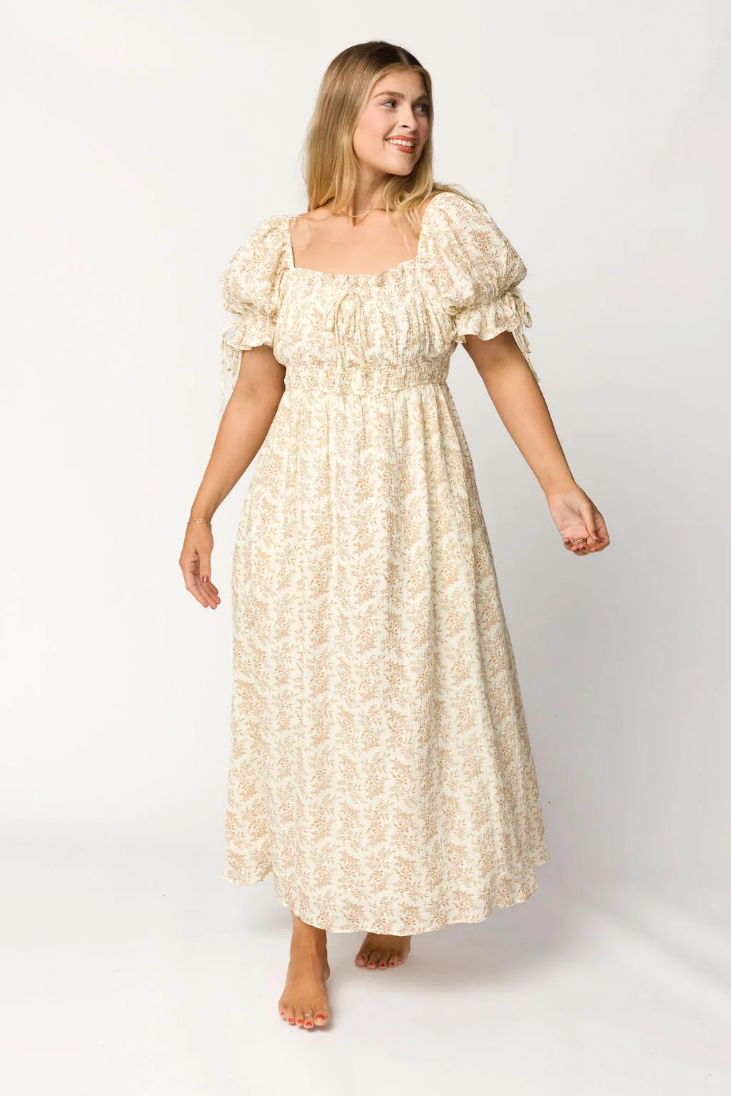 Savanna Steppe 100% Cotton Dress in Taupe - Bump Friendly & Inclusive Sizing (S-3XL) sold by Worth Collective product image thumbnail 2