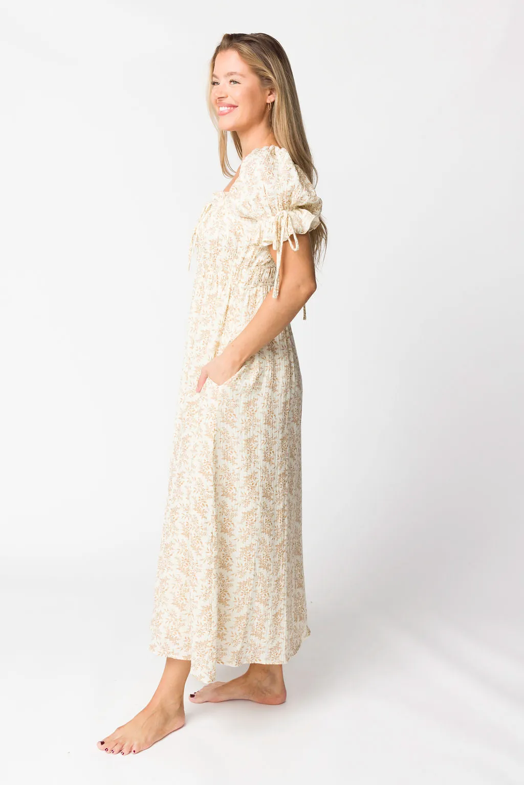 Savanna Steppe 100% Cotton Dress in Taupe - Bump Friendly & Inclusive Sizing (S-3XL) sold by Worth Collective product image thumbnail 4