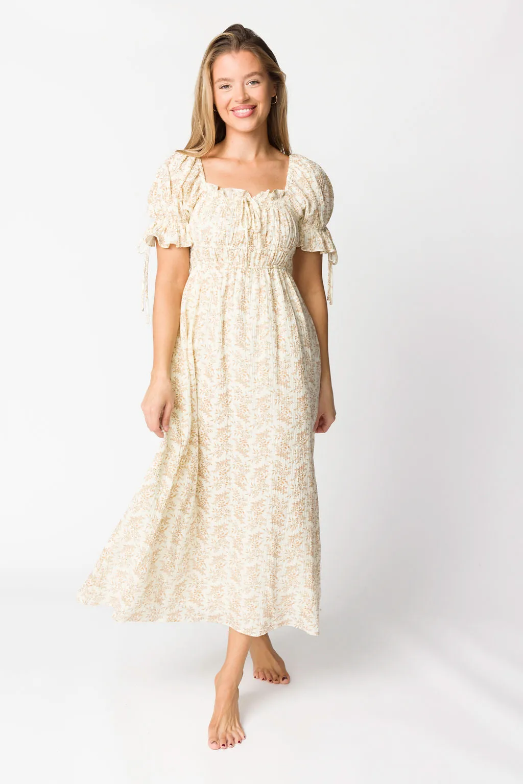 Savanna Steppe 100% Cotton Dress in Taupe - Bump Friendly & Inclusive Sizing (S-3XL) sold by Worth Collective product image thumbnail 3