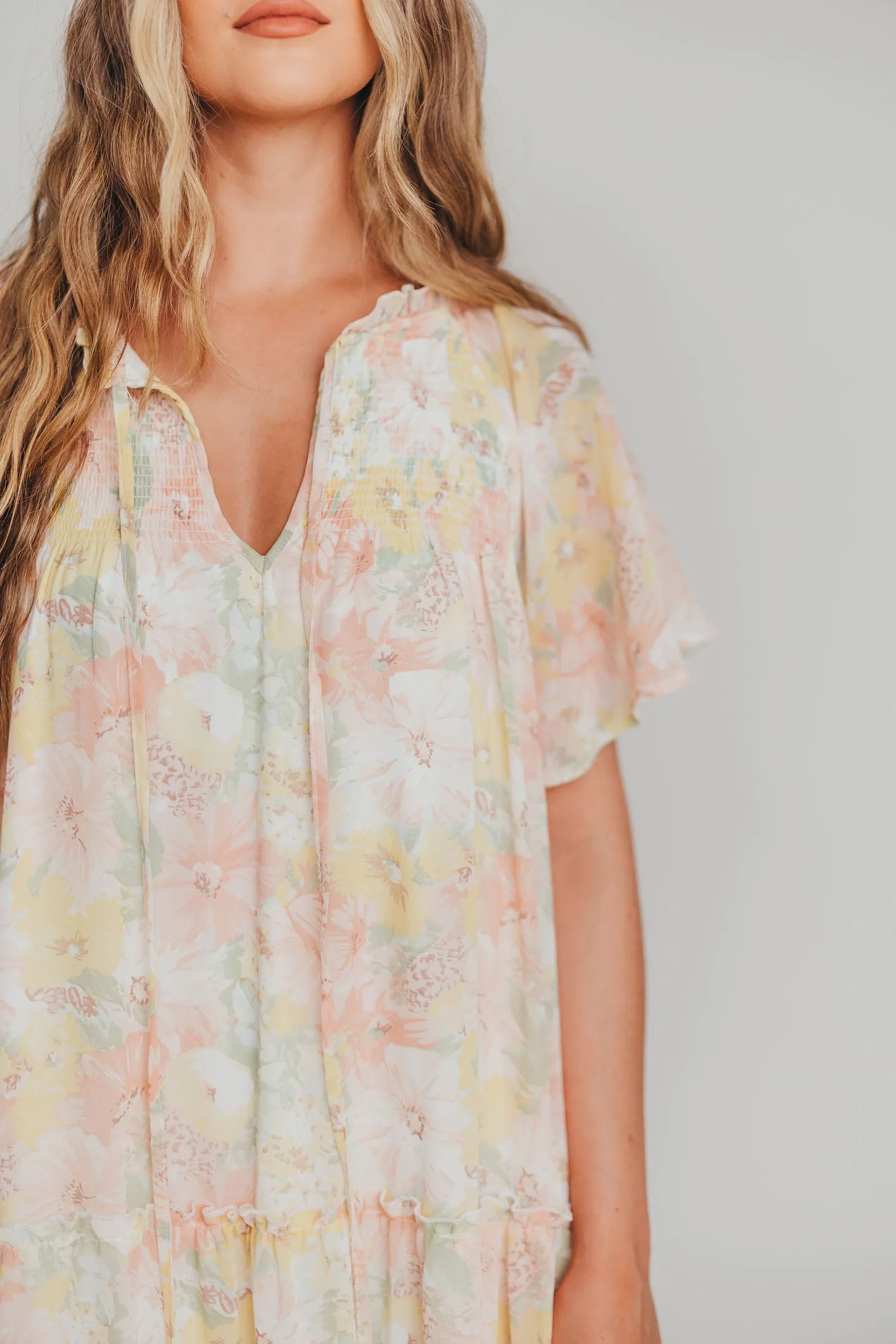 Isla Floral Maxi Dress in Pink - Bump Friendly sold by Worth Collective product image thumbnail 3