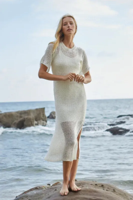Mariela Knit Dress in Ivory sold by Worth Collective