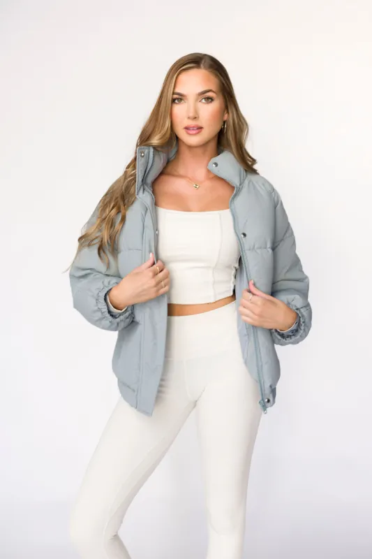 Jasmine Oversized Puffer Jacket in Iceberg sold by Worth Collective