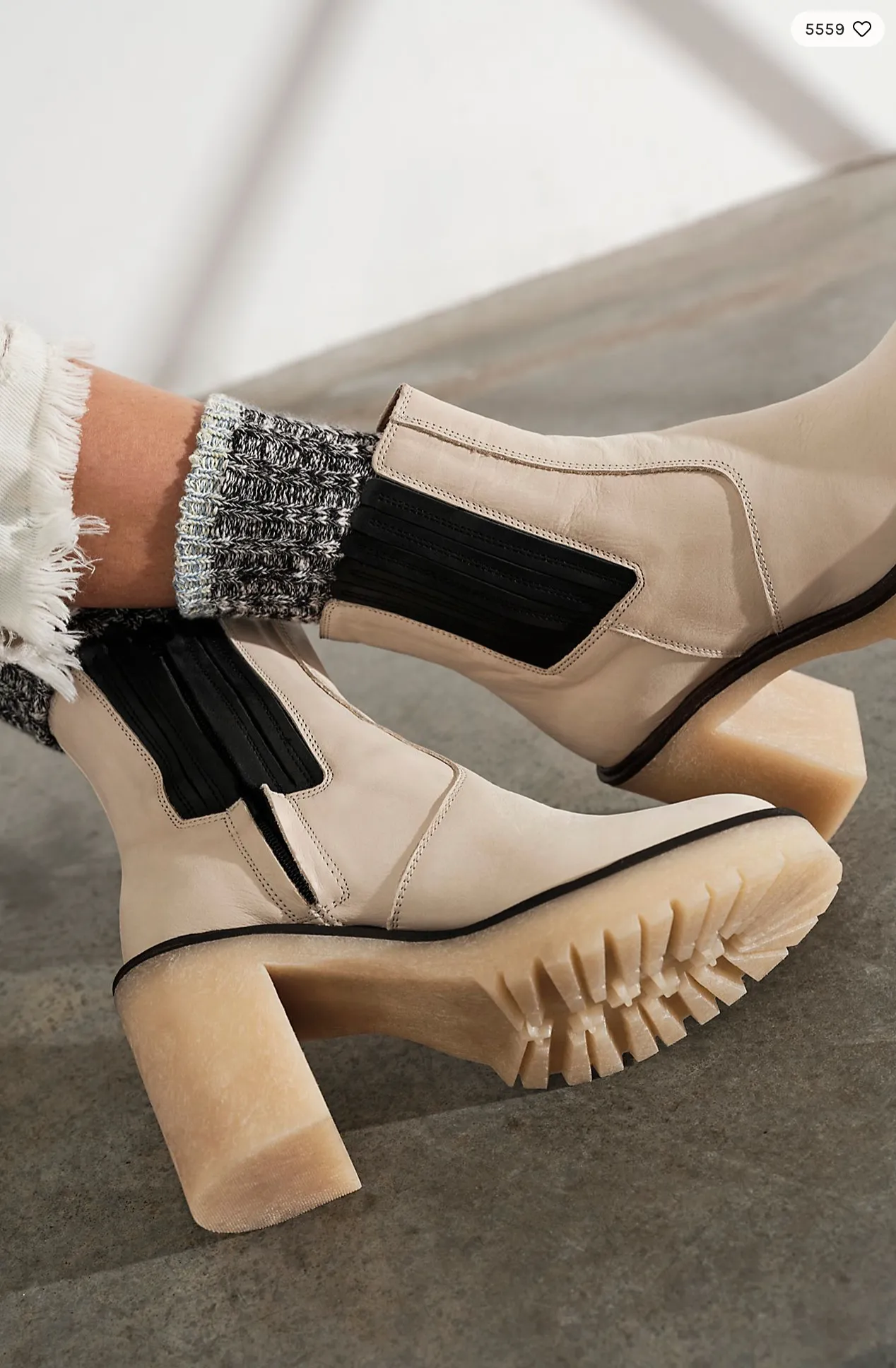 Free People James Chelsea Boots | White Leather sold by Worth Collective product image thumbnail 5