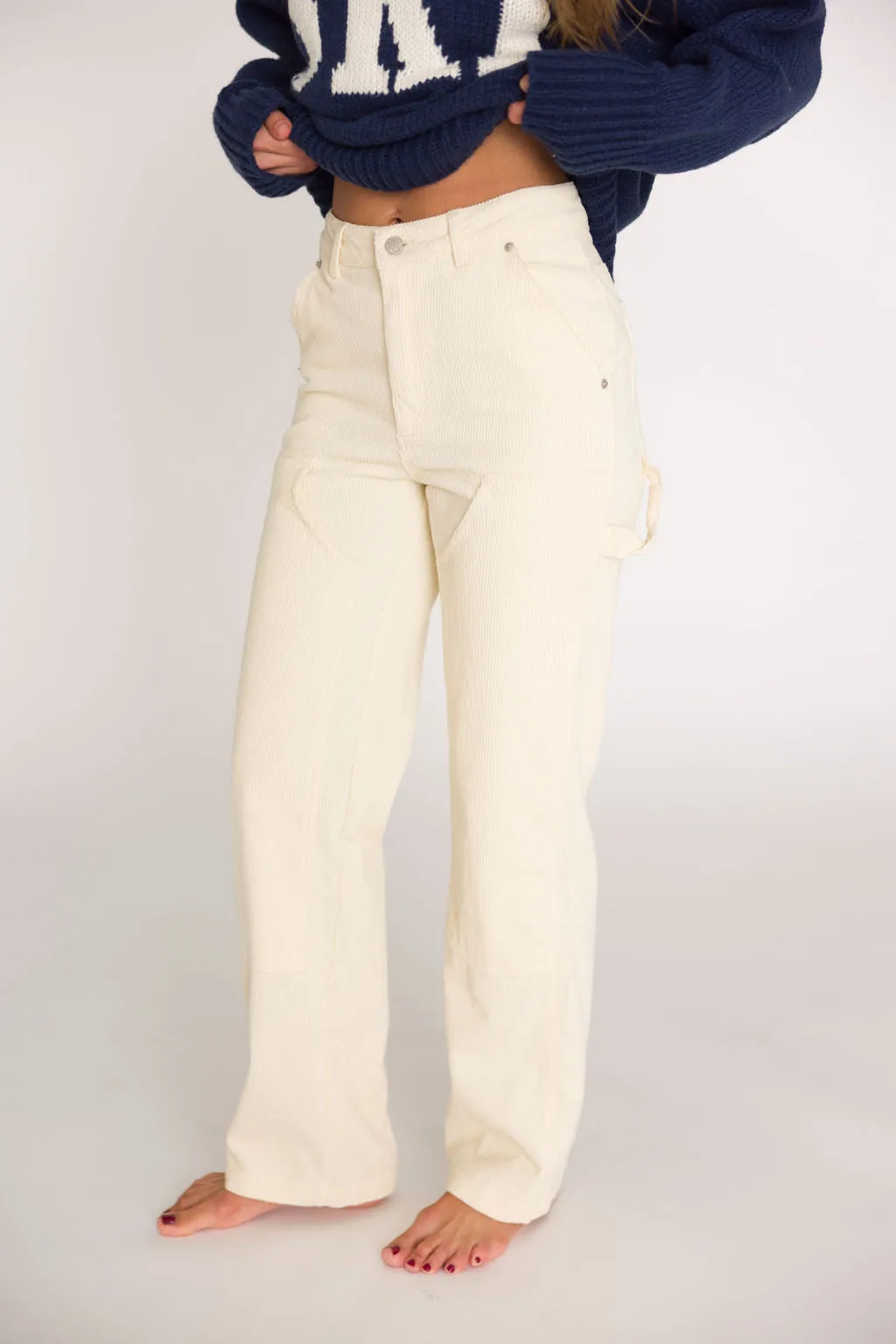 Corduroy Pants in Cream sold by Worth Collective