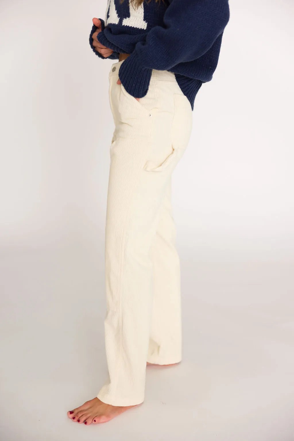 Corduroy Pants in Cream sold by Worth Collective product image thumbnail 3