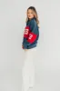 Apres Colorblocked Quarter Zip Pullover in Vintage Navy sold by Worth Collective