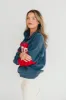Apres Colorblocked Quarter Zip Pullover in Vintage Navy sold by Worth Collective