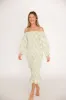The Chloe Midi Dress in Sage - Bump Friendly sold by Worth Collective