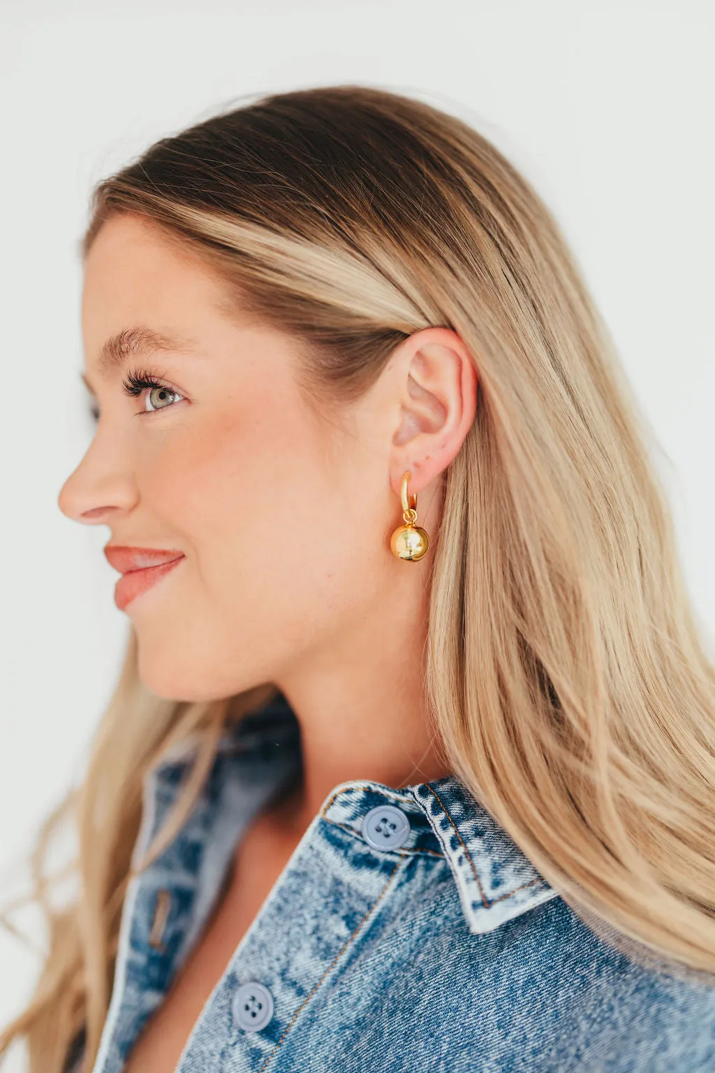 The Greta Hoops in Gold sold by Worth Collective product image thumbnail 2